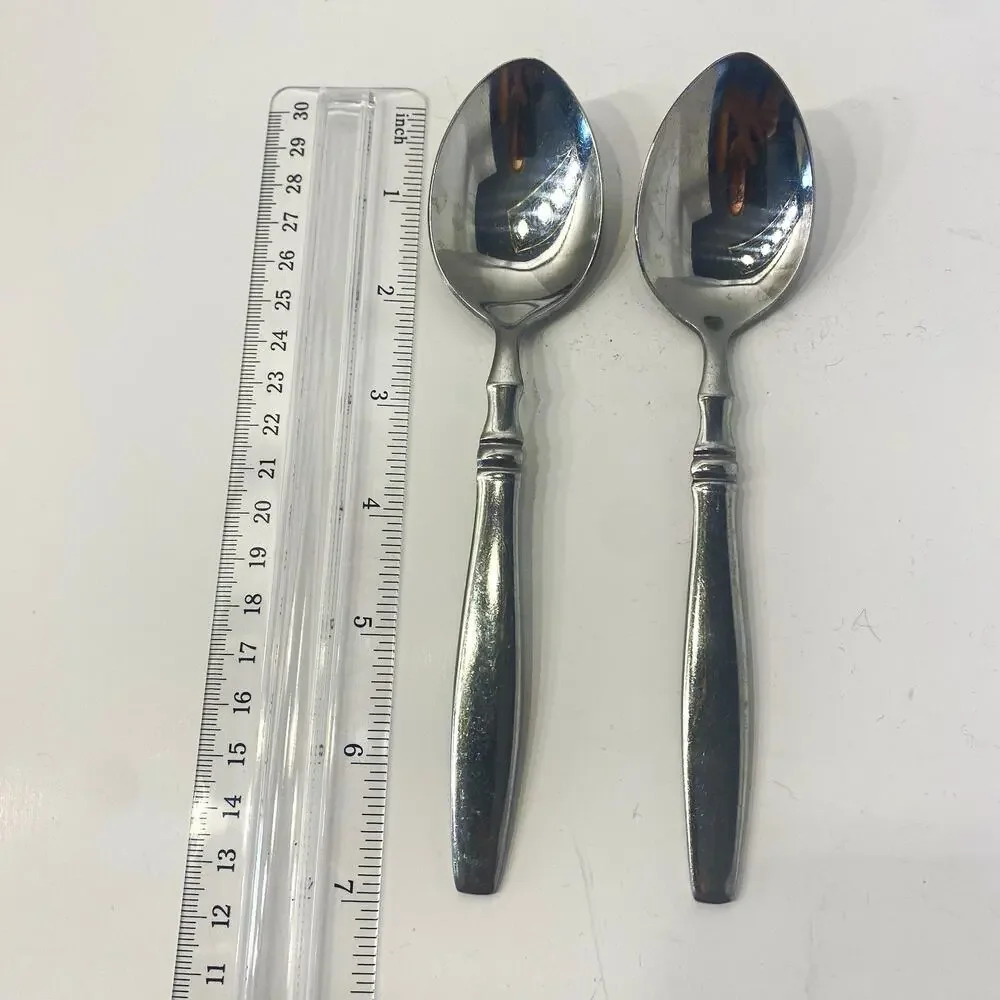 Reed & Barton Regent Heritage Mint 2 Oval Soup Spoons 7-1/8” 18/10 Stainless